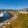 harbor with stone breaker wall