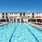 outdoor swimming pool with lap lanes