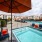hot tub near swimming pool