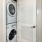 stacked washer/dryer units in laundry closet
