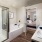 soaking tub and separate walk-in shower in bright master bathroom
